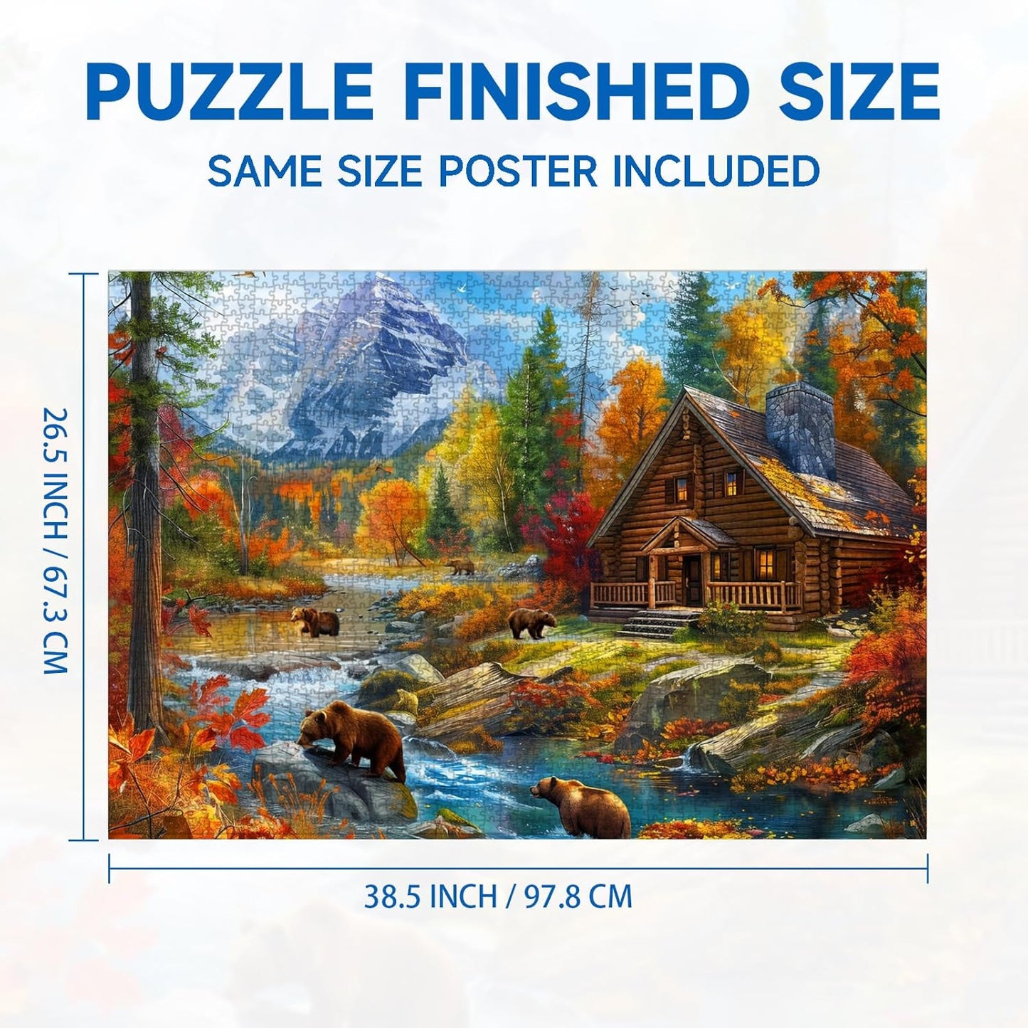 Nattork Bear Village 2000 Pieces Jigsaw Puzzles for Adults