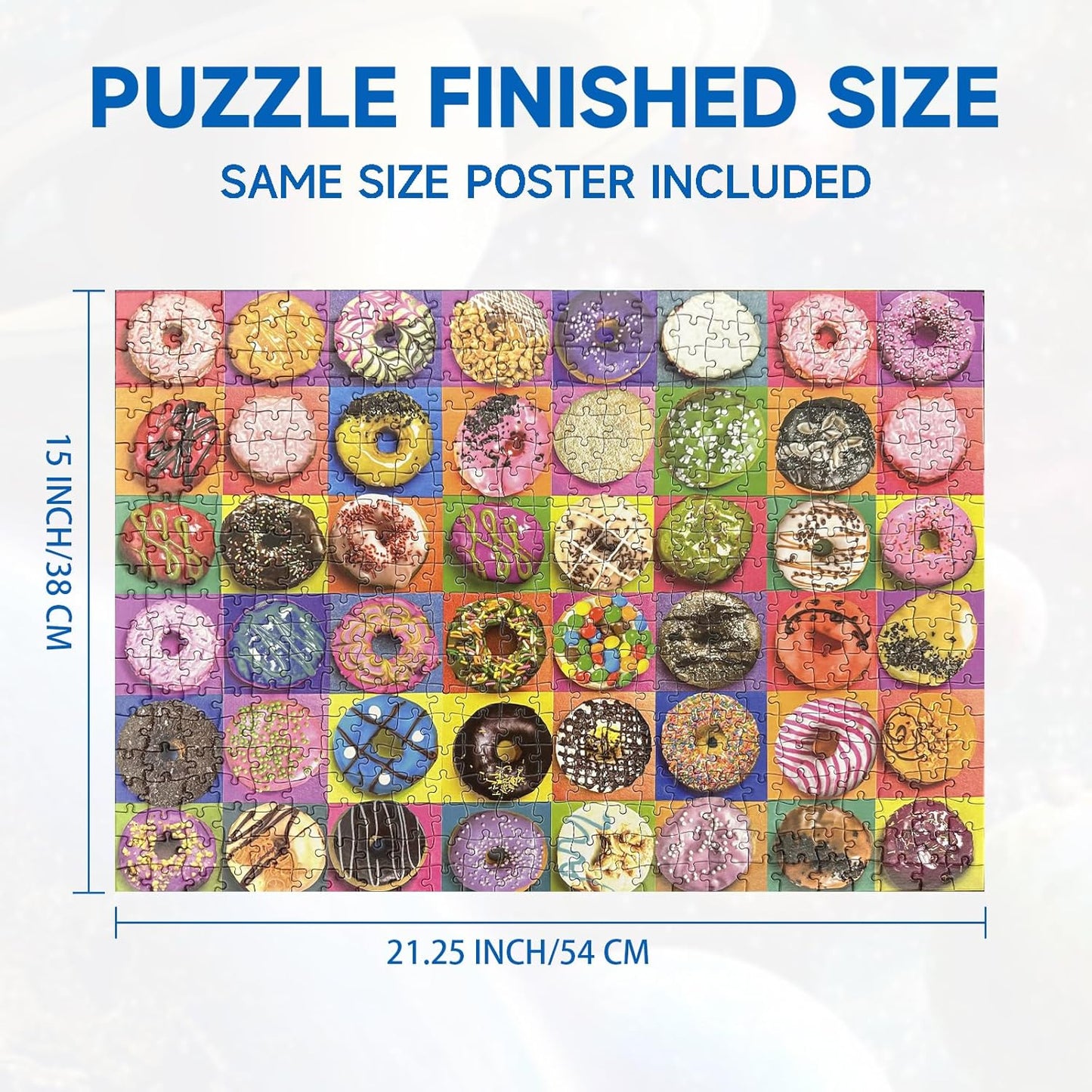 Nattork Donuts Jigsaw Puzzles 1000 Pieces for Adults