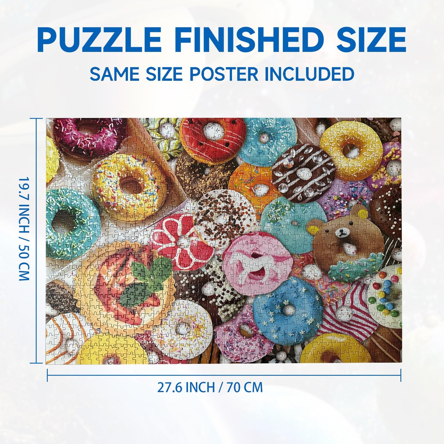 Nattork Donuts Jigsaw Puzzles 1000 Pieces for Adults