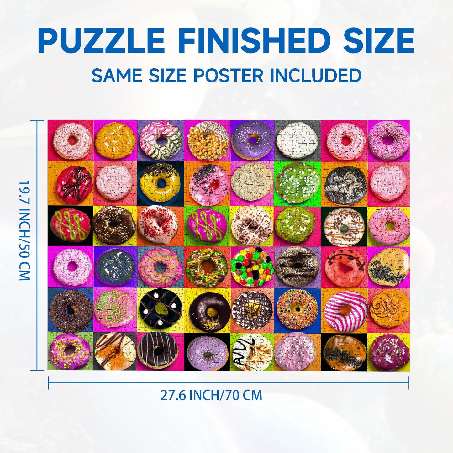Nattork Donuts Jigsaw Puzzles 1000 Pieces for Adults
