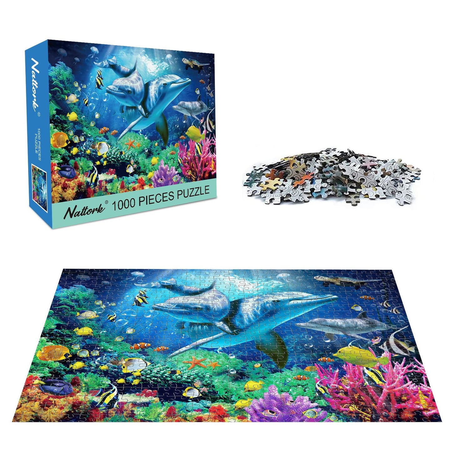 Nattork Sea World Jigsaw Puzzles 1000 Pieces for Adults