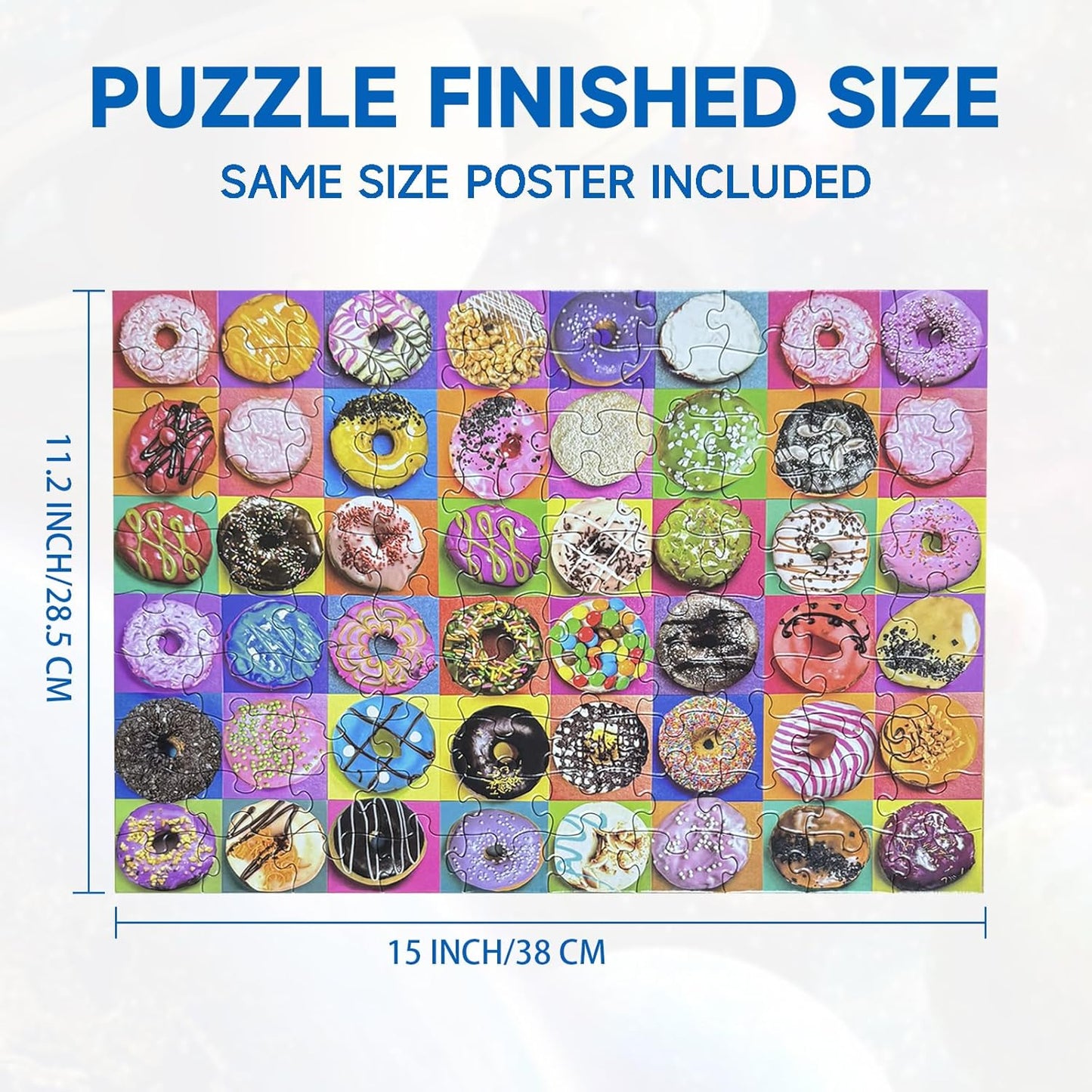 Nattork Donuts Jigsaw Puzzles 1000 Pieces for Adults