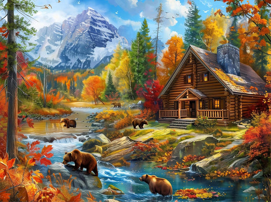 Nattork  Bear Village 2000 Pieces Jigsaw Puzzles for Adults
