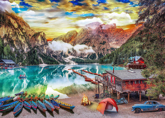 Nattork Lakeside View Jigsaw Puzzles 2000 Pieces for Adults
