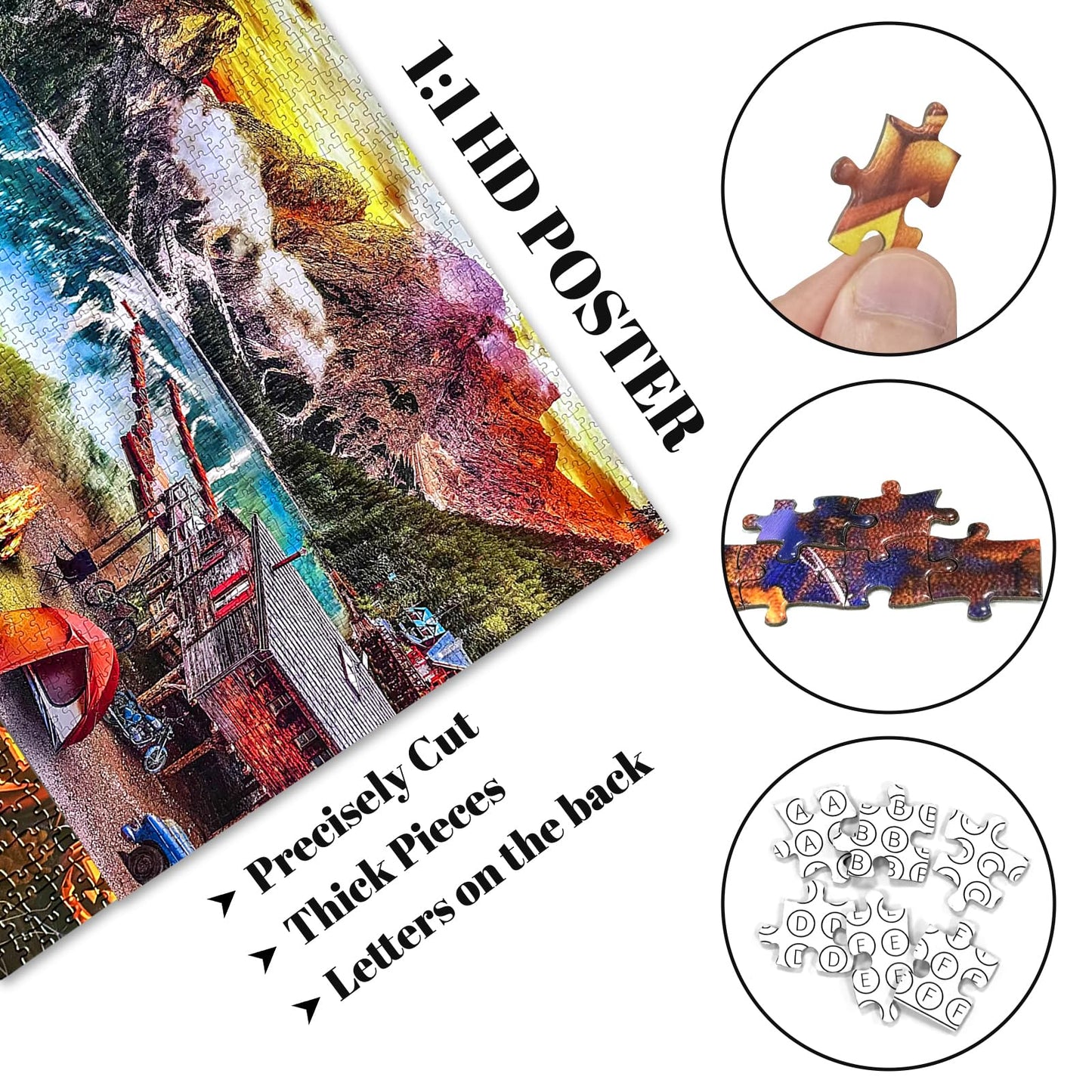 Nattork Lakeside View Jigsaw Puzzles 2000 Pieces for Adults