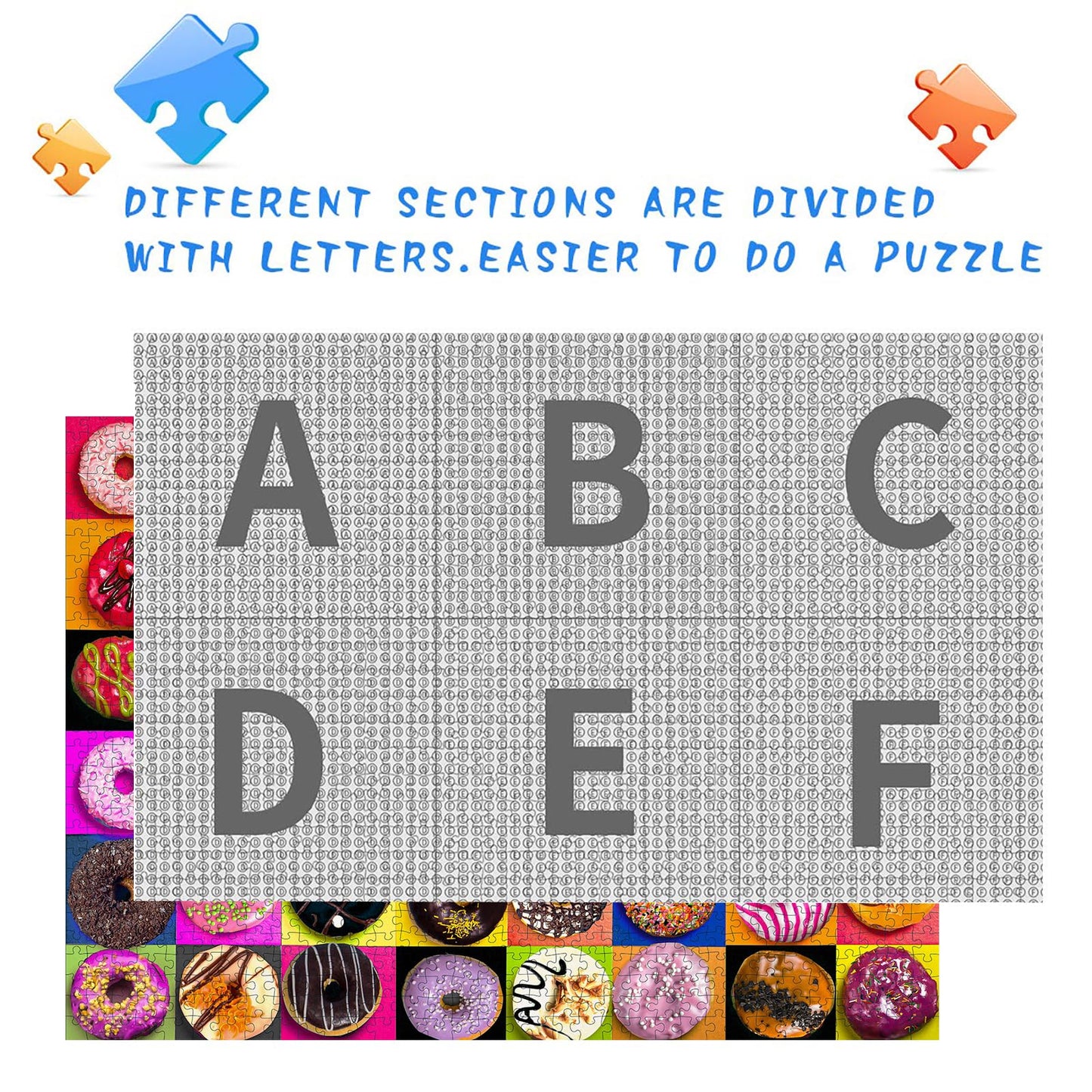 Nattork Donuts Jigsaw Puzzles 1000 Pieces for Adults